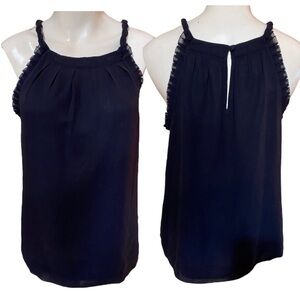 Banana Republic Silk Blouse with Twisted Neck Strap Size 4P